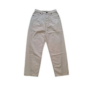 Sandrine Rose Wide Leg Cinch Back Denim Jeans White 24